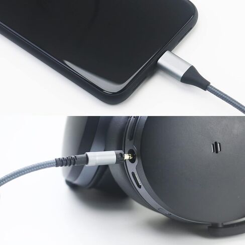 كابل صوت NewFantasia USB C متوافق مع سماعات Sennheiser HD400S HD4.40 HD4.40BT HD4.50 HD4.50BTNC، ميكروفون للتحكم عن بعد متوافق مع هاتف Samsung Galaxy متوافق مع هاتف Oneplus Android in Saudi Arabia