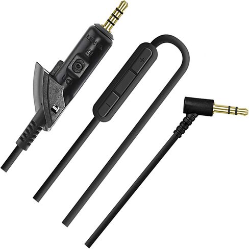 استبدال سلك كابل الصوت 3.5 ملم متوافق مع سماعات الرأس Bose QC15 QuietComfort 15 QC2، وسلك تمديد الصوت مع ميكروفون مدمج والتحكم في مستوى الصوت in Saudi Arabia