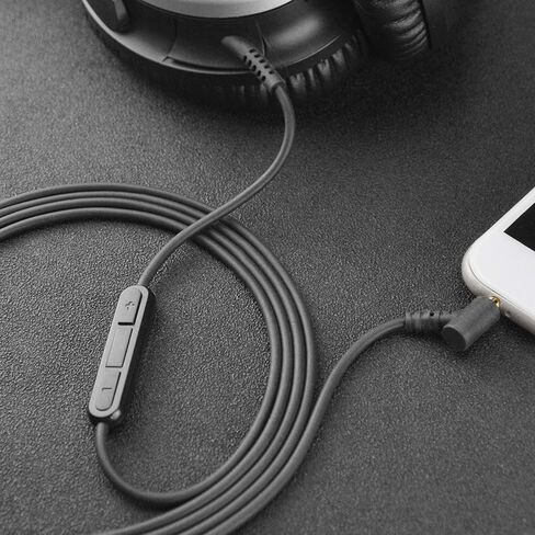 استبدال سلك كابل الصوت 3.5 ملم متوافق مع سماعات الرأس Bose QC15 QuietComfort 15 QC2، وسلك تمديد الصوت مع ميكروفون مدمج والتحكم في مستوى الصوت in Saudi Arabia