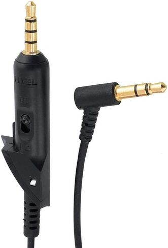 استبدال سلك كابل الصوت 3.5 ملم متوافق مع سماعات الرأس Bose QC15 QuietComfort 15 QC2، وسلك تمديد الصوت مع ميكروفون مدمج والتحكم في مستوى الصوت in Saudi Arabia