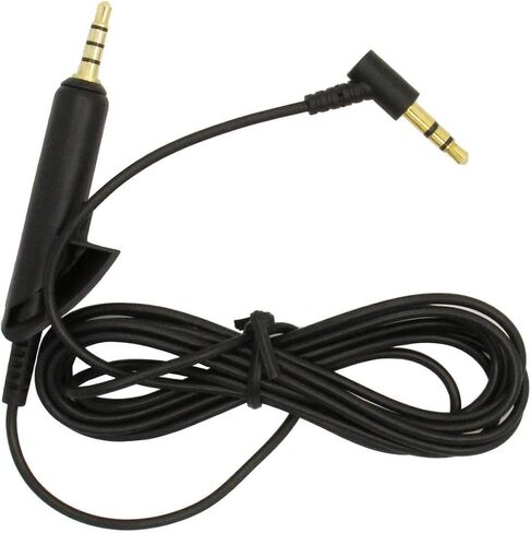 استبدال سلك كابل الصوت 3.5 ملم متوافق مع سماعات الرأس Bose QC15 QuietComfort 15 QC2، وسلك تمديد الصوت مع ميكروفون مدمج والتحكم في مستوى الصوت in Saudi Arabia