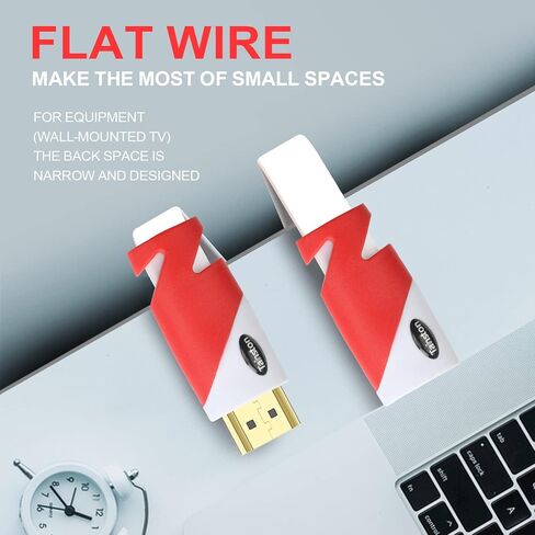 Flat High Speed HDMI Cable (40 Feet) Support 4K 2160P,3D,1080P,Audio Return Channel in Saudi Arabia