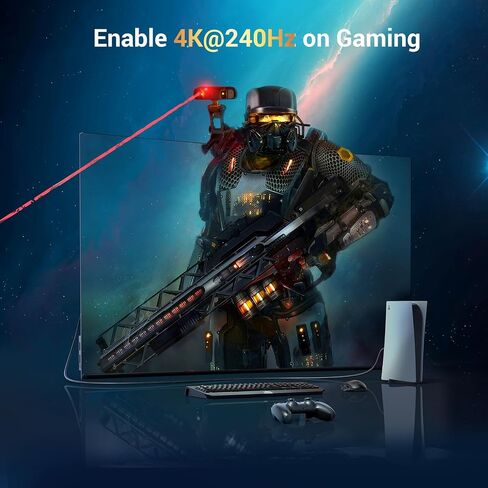 كابل UGREEN HDMI 2.1 8K 6.6FT فائق السرعة HDMI سلك مضفر 48 جيجابت في الثانية 4K@240 هرتز 10K 8K@60 هرتز يدعم ديناميكي HDR eARC Dolby Atmos HDCP متوافق مع PS5 PS4 Xbox Roku TV HDTV Blu-ray Projector in Kuwait