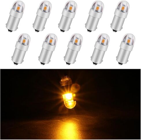 10 قطع BA9S BA9 1895 1891 53 57 64111 3893 47830 لمبة LED خالية من الأخطاء للسيارة، استبدال مصابيح السيارات الداخلية فائقة السطوع 3030-SMD لصندوق قفازات لوحة ترخيص خريطة القبة، ملاءمة عالمية (أبيض) in Saudi Arabia