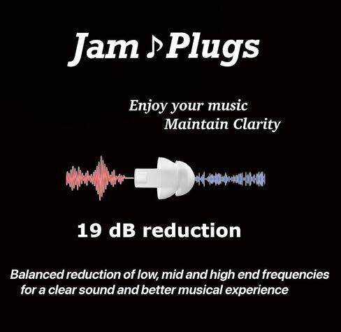 High Fidelity Ear Plugs for Concerts - JamPlugs (1 Pair) in Saudi Arabia