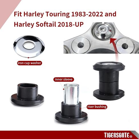 جلبة رفع قضيب المقبض متوافقة مع 1983-2022 Harley Touring و2018-2022 Harley Softail (أسود) in Saudi Arabia