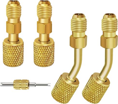 طقم محول سبليت صغير R410A، محول دوار R410A، محولات مضخة فراغ R410a مع 5/16 بوصة أنثى إلى 1/4 بوصة SAE ذكر، لخدمة تبريد نظام تكييف الهواء المقسم الصغير in Kuwait