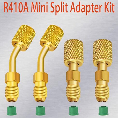 طقم محول سبليت صغير R410A، محول دوار R410A، محولات مضخة فراغ R410a مع 5/16 بوصة أنثى إلى 1/4 بوصة SAE ذكر، لخدمة تبريد نظام تكييف الهواء المقسم الصغير in Kuwait