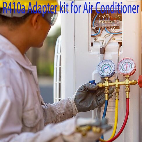 طقم محول سبليت صغير R410A، محول دوار R410A، محولات مضخة فراغ R410a مع 5/16 بوصة أنثى إلى 1/4 بوصة SAE ذكر، لخدمة تبريد نظام تكييف الهواء المقسم الصغير in Kuwait