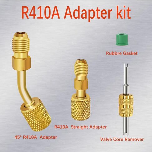 طقم محول سبليت صغير R410A، محول دوار R410A، محولات مضخة فراغ R410a مع 5/16 بوصة أنثى إلى 1/4 بوصة SAE ذكر، لخدمة تبريد نظام تكييف الهواء المقسم الصغير in Kuwait
