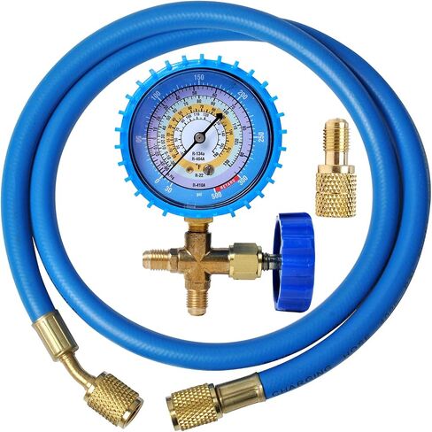 R410a Recharge Kit AC Charging Hose, R134a R22 R404a R410a Manifold Gauge Hose Kit for Air Condition Refrigeration Charging Testing in Saudi Arabia