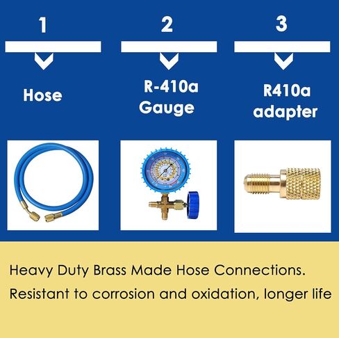 R410a Recharge Kit AC Charging Hose, R134a R22 R404a R410a Manifold Gauge Hose Kit for Air Condition Refrigeration Charging Testing in Saudi Arabia