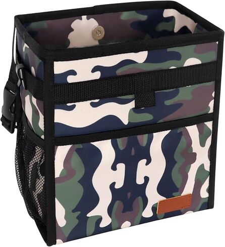 سلة مهملات السيارة من Femuar يمكن أن تكون مقاومة للتسرب مع جيوب تخزين معلقة مقاومة للماء سلة مهملات السيارة متعددة الأغراض SUV للسيارة باللون الأسود in Kuwait