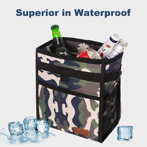 سلة مهملات السيارة من Femuar يمكن أن تكون مقاومة للتسرب مع جيوب تخزين معلقة مقاومة للماء سلة مهملات السيارة متعددة الأغراض SUV للسيارة باللون الأسود in Kuwait