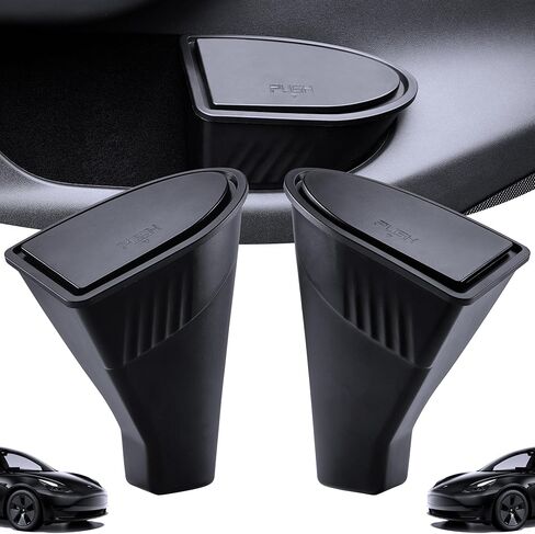 DEDC 2Pcs Front Door Trash Cans for 2021 2022 2023 2024 Tesla Model Y Car Trash Can with Lid Front Seat Car Trash Bin Tesla Accessories in Saudi Arabia