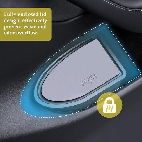 DEDC 2Pcs Front Door Trash Cans for 2021 2022 2023 2024 Tesla Model Y Car Trash Can with Lid Front Seat Car Trash Bin Tesla Accessories in Saudi Arabia