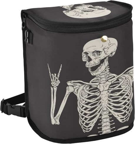 Halloween Skull Car Trash Can with Lid, 7.9 Gallon Capacity, Polyester Material, Foldable and Waterproof in Kuwait