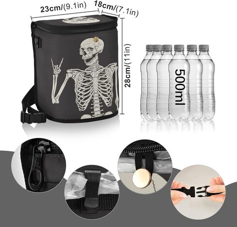 Halloween Skull Car Trash Can with Lid, 7.9 Gallon Capacity, Polyester Material, Foldable and Waterproof in Kuwait