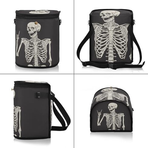 Halloween Skull Car Trash Can with Lid, 7.9 Gallon Capacity, Polyester Material, Foldable and Waterproof in Kuwait
