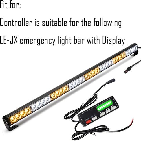 وحدة تحكم شاشة العرض الجديدة LE-JX، صندوق التحكم، مقبس متصل دائري أسود، شريط ضوء الطوارئ لمستشار المرور مقاس 35.5 بوصة in Kuwait