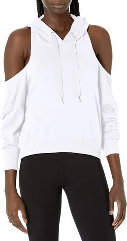 Calvin Klein Performance Women's Open Back Cold Shoulder Top Hoodie in Saudi Arabia