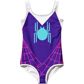 Girls Spider Swimsuit Cartoon Hero One Piece Suiting Suit Kids Beach Sport Summer Swimwear for 2-10years