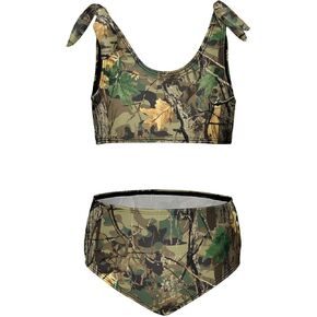 Axolotl Camo Girls Swimsuit Two Piece Swimwear Bathing Suit for Girls