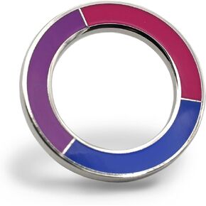 Bisexual Pride Pin Bi Flag Enamel Lapel Pin Circle Flag An Enamel Pin Decoration For Clothes And Bags