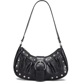 Y2K Purse Small Shoulder Bags for Women with Rivets Punk Style Goth Grunge Emo Handbag