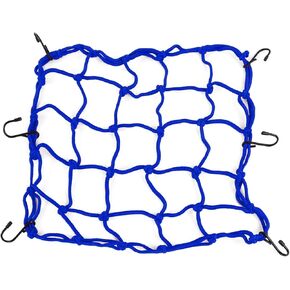 15"×15" Motorcycle Cargo Net, Elastic Cargo Bungee Net Strech to 30"×30", Gear Helmet Luggage Netting with 2"×2" Small Mesh & 6 Adjustable Hooks Fit for Motorcycle ATV Bike (Yellow) in Kuwait