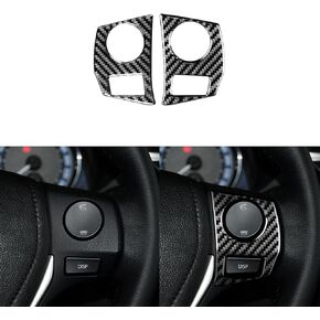 Real Premium Carbon Fiber Car Center Console Gear Shift Panel Frame Trim Soft Sticker Compatible with Toyota Corolla/Levin 2014 2015 2016 2017 2018 Auto Interior Accessories Black 1pc(Type B)