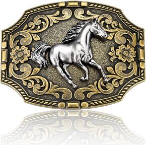 Western Belt Buckle for Men Women, Oval Horse Belt Buckle, Religious Texas American Belt Buckles Jeans Accessory