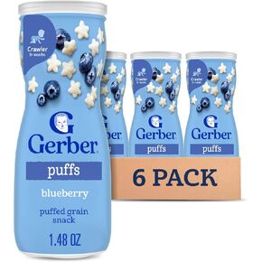 Gerber Baby Snacks Puffs, Blueberry, 1.48 Ounce (Pack of 6) in Kuwait
