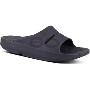OOFOS - Unisex OOahh Sport - Post Run Recovery Slide Sandal (Matte Black, US Men's Size 7/Women's Size 9)