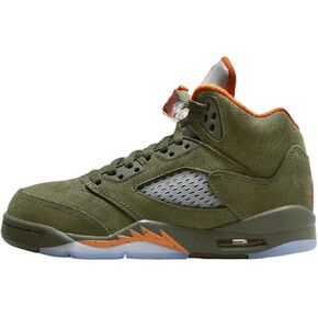 Air Jordan 5 Retro Big Kids '(Army Olive/Solar Orange)