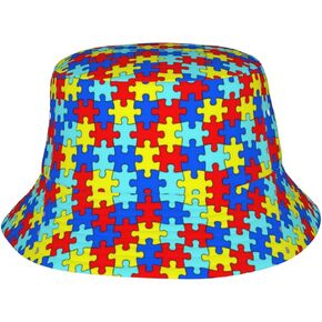 Funny Autism Awareness Bucket Hat Beach Sun Hat Summer Packable Autism Fisherman Cap for Adults Men Women in Kuwait