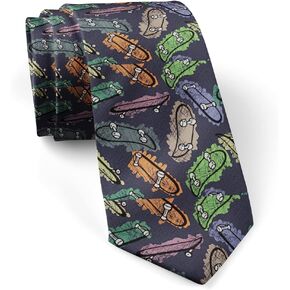 ( Skateboards ) Fashion Novelty Necktie, Conversation Neckwear Ties Great for Party and Events