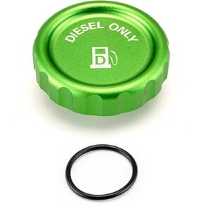 WeiSen Green Magnetic Diesel Fuel Cap Aluminum Compatible with Chevy Silverado 1500 3.0 Diesel, Fit GMC Sierra 1500 3.0 Diesel