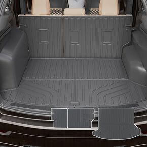Rongtaod Cargo Mat متوافق مع 2025 وقود شيفروليه الاعتدال (ليس لـ EV) 2025 GMC Terrain Trunk Trunk Trunk Trunk Liner Liner TPE Cover Cover Cover Chevy Equinox Accessories (Trunk Mat+مسند الظهر)