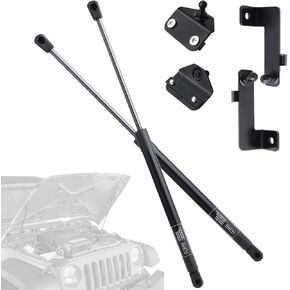 2 Pack Hood Lift Compatible with Jeep Wrangler JL 2018 2019 2020 2021 2022 2023, for Jeep Gladiator 2020 2021 2022 2023 Lift Struts Supports Gas Prop Shocks for Front Bonnet Hood Engine Cover
