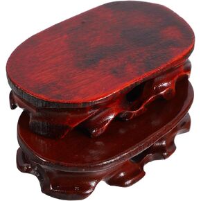 BESTOYARD 2pcs Antique Fish Bowl Stand Wooden Stand Holders Bonsai Base Oriental Vase Stand Fishbowl Stand Fish Bowl Planter Stand Bonsai Pot Base Chinese Display Stands Jade China