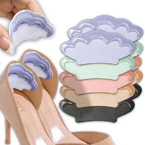 6 Pcs Heel Pad Anti-Slip Heel Grips Shoes Inserts for Women Shoes Too Big with Soft Non-Slip Silicone,High Heel Comfort Pads Heel Cushion Liners Blister Protectors (6Pcs-Nude, One-Size)