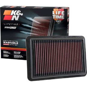 K&N N High-Flow Original Lifetime Engine Filter: زيادة الطاقة: قابلة للغسل: متوافق مع 2017-2025 Hyundia/Kia: Elantra ، I30 ، Kona ، Veloster ، Cerato ، Forte ، Proever