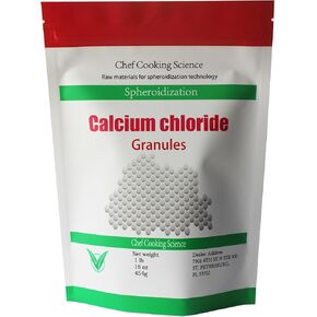 Pure-Calcium Chloride 460G (1 lb) ⊘ Non-GMO Vegetarian. Food Safe, Suitable for Molecular Gastronomy Spherification