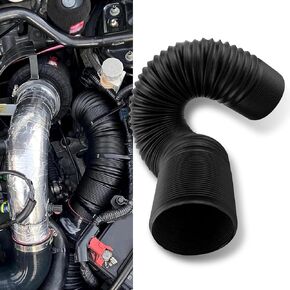 1 PC CAR AIR AIR AIR AIR COLD AIRE TELESCOPIC TRUBINE FLOW TUBE TUBE Tube مسافة تمديد مسافة 63 ملم قابلة للتمديد قابلة للانحناء المليون بخرطوم التغذية التلقائية المرنة ، وملحقات تعديل التوربينات (أسود)