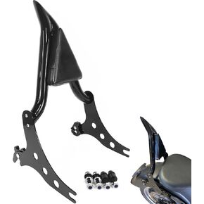 22" Black Sissy Bar Fatboy Detachable Quick Release Rear Passenger Backrest Docking Hardware Compatible With Harley Fat Boy 2007-2017 Softail 2006-2012 Cross Bones Night Train Bar