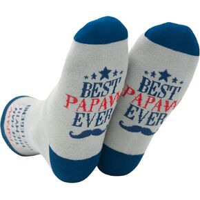 InnoBeta Papaw Gifts Socks, Papaw Gifts for Grandpa, One Size Crew Socks