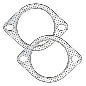 3 Inch 77mm Exhaust Gasket 2 Bolt for Muffler Flange Manifold High Temperature Graphite w/Fire Ring 2 Pcs