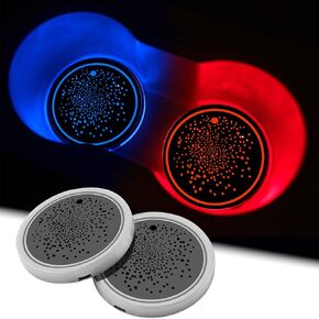 2pcs مصابيح حامل كوب سيارة LED ، 7 ألوان تضيء كوستر كوب ، و USB إكسسوارات الإضاءة الداخلية القابلة لإعادة الشحن لزخارف سيارة شاحنة السيارة