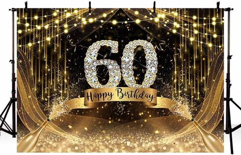 AIBIIN 7x5ft Happy 40th Birthday Backdrop Gold Glitter 40th Birthday Photography Background Champagne Fabulous 40th Birthday Party Decorations Banner Shoot Props in Saudi Arabia